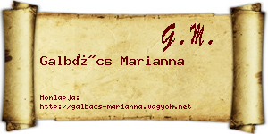 Galbács Marianna névjegykártya