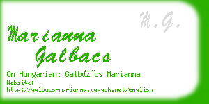 marianna galbacs business card